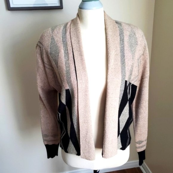 Zaria Open Front Cardigan With Sparkly Details Size Large - Picture 10 of 10